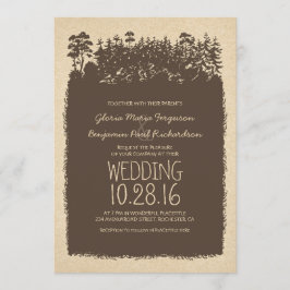 Invitaciones rusticas a la boda de Woodland