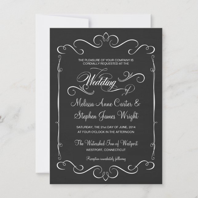 Invitaciones rusticas a la boda del tablero (Anverso)