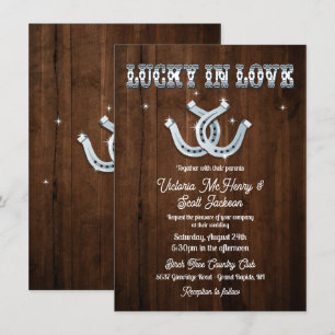 Invitaciones rusticas a la boda occidental en herr