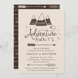 Invitaciones rusticas a la ducha de bebé "Aventura