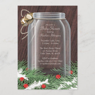 Invitaciones rusticas a la ducha de leche de jar e