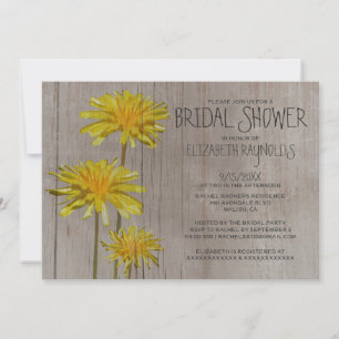 Invitaciones rusticas a la ducha de novias