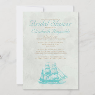 Invitaciones rusticas a la ducha de novias en barc