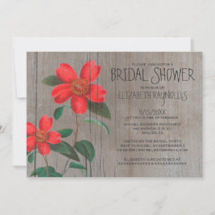 Invitaciones rusticas a la ducha de novias en came