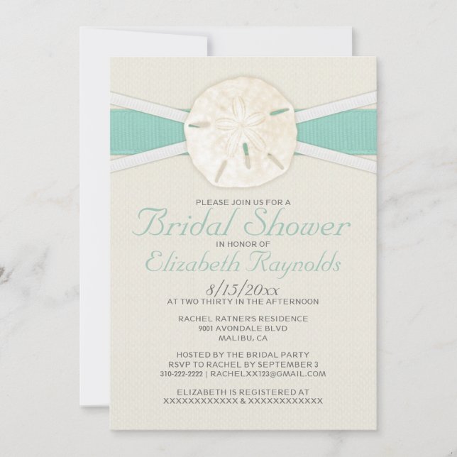 Invitaciones rusticas a la ducha de novias en el d (Anverso)