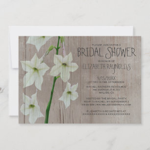 Invitaciones rusticas a la ducha de novias Jazmín