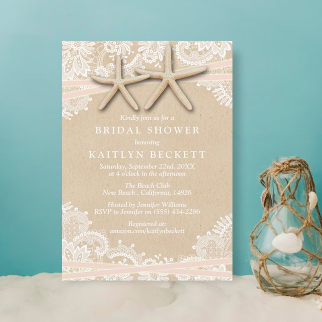 Invitaciones rusticas a la ducha de novias Starfis (Subido por el creador)