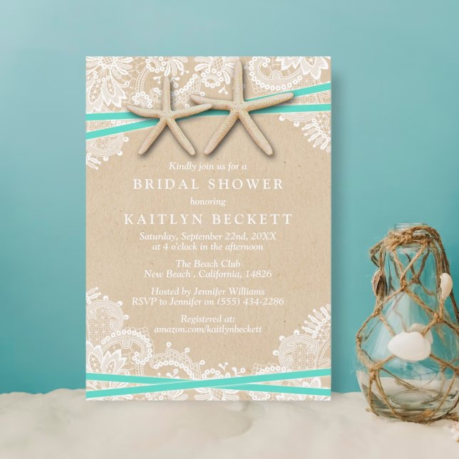 Invitaciones rusticas a la ducha de novias Starfis (Subido por el creador)