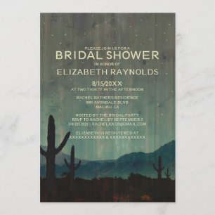 Invitaciones rusticas a la ducha nupcial