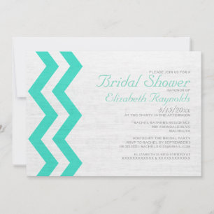 Invitaciones rusticas a la ducha nupcial Zigzag