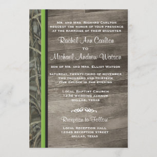 Invitaciones rústicas de la boda de Camo