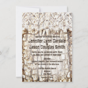 Invitaciones rústicas de la boda de la caza de
