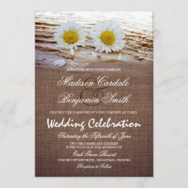 Invitaciones rústicas de la boda de la impresión