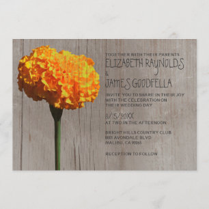 Invitaciones rústicas de la boda de la maravilla
