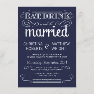 Invitaciones rústicas de la boda de los azules