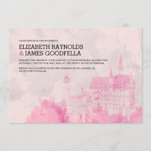 Invitaciones rústicas de la boda del castillo del