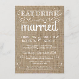 Invitaciones rústicas de la boda del país de la