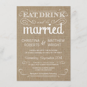 Invitaciones rústicas de la boda del país de la