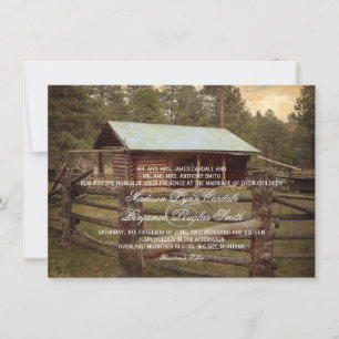 Invitaciones rústicas de la boda del país de la