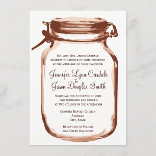 Invitaciones rústicas de la boda del país del