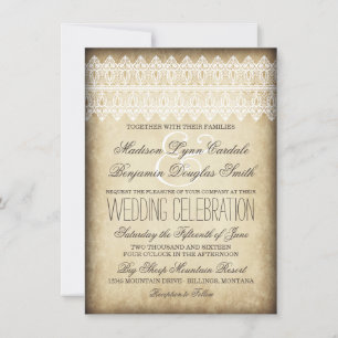 Invitaciones rústicas de la boda del país del