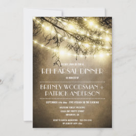 Invitaciones rústicas de la cena del ensayo del