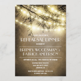 Invitaciones rústicas de la cena del ensayo del