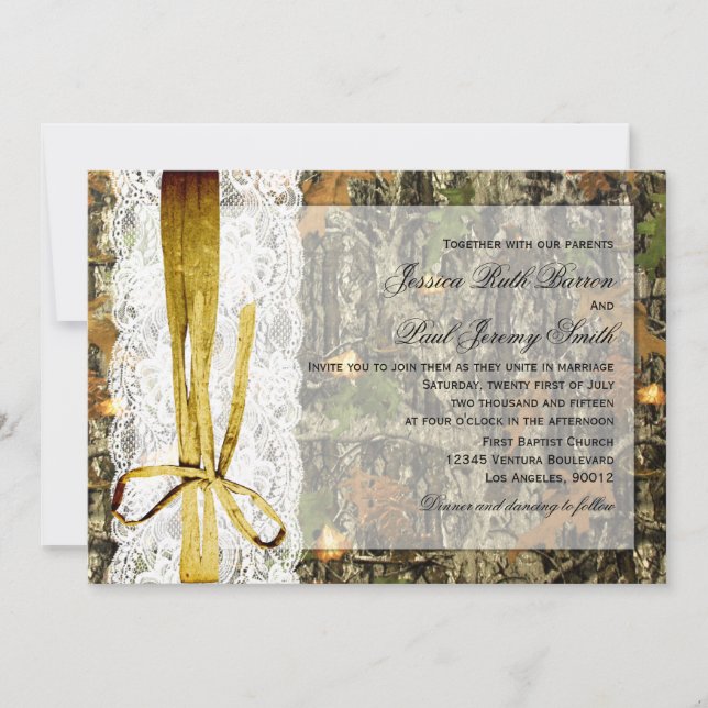 Invitaciones rústicas de la guita y de la boda de (Anverso)