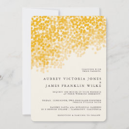 Invitaciones rústicas ligeras de oro de la boda de