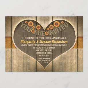 invitaciones rústicas para aniversario de bodas