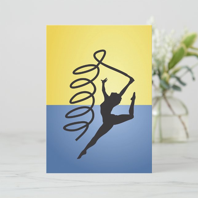 Invitaciones rutinarias de Gymnastics Ribbon (Subido por el creador)