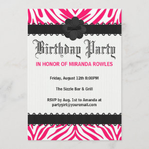 Invitaciones salvajes de la fiesta de cumpleaños
