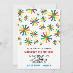 Invitaciones sencillas de cumpleaños número 4 Niño