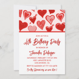 Invitaciones sencillas de cumpleaños número 4 para