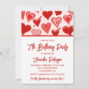 Invitaciones sencillas de cumpleaños número 7 para