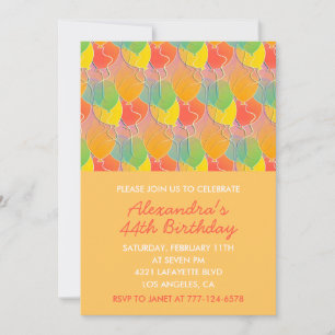 Invitaciones sencillas para 44 cumpleaños Globos M