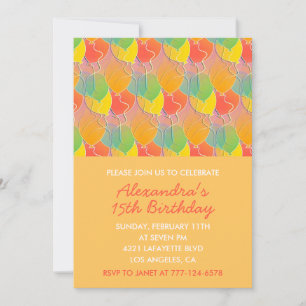 Invitaciones sencillas para cumpleaños 15 globos M