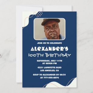Invitaciones sencillas para cumpleaños número 100