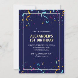 invitaciones sencillas para el 1er cumpleaños Conf