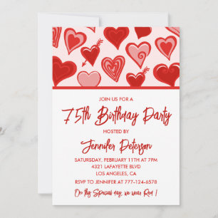 Invitaciones sencillas para sus 75 cumpleaños para