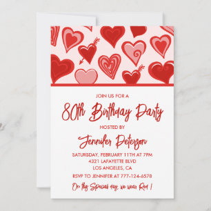 Invitaciones sencillas para sus 80 años para ella 