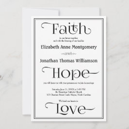 Invitaciones simples a la boda cristiana contempor