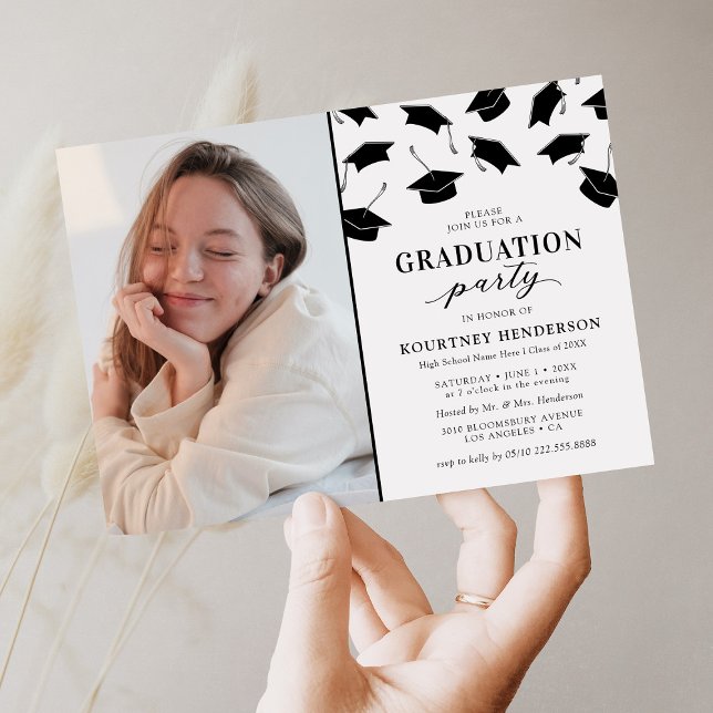 Invitaciones simples a la fiesta de graduación de  (Subido por el creador)
