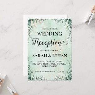 invitaciones simples a la recepción de bodas de eu