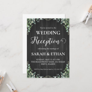 invitaciones simples a la recepción de bodas de eu