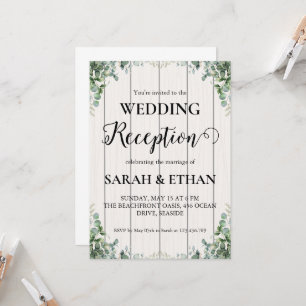 invitaciones simples a la recepción de bodas de eu