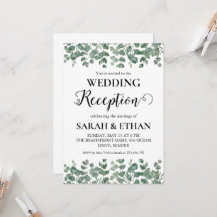 invitaciones simples a la recepción de bodas de eu