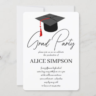 Invitaciones simples a una fiesta de graduación