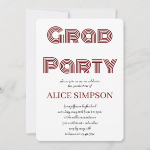Invitaciones simples a una fiesta de graduación