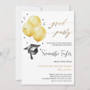 Invitaciones simples a una fiesta de graduación